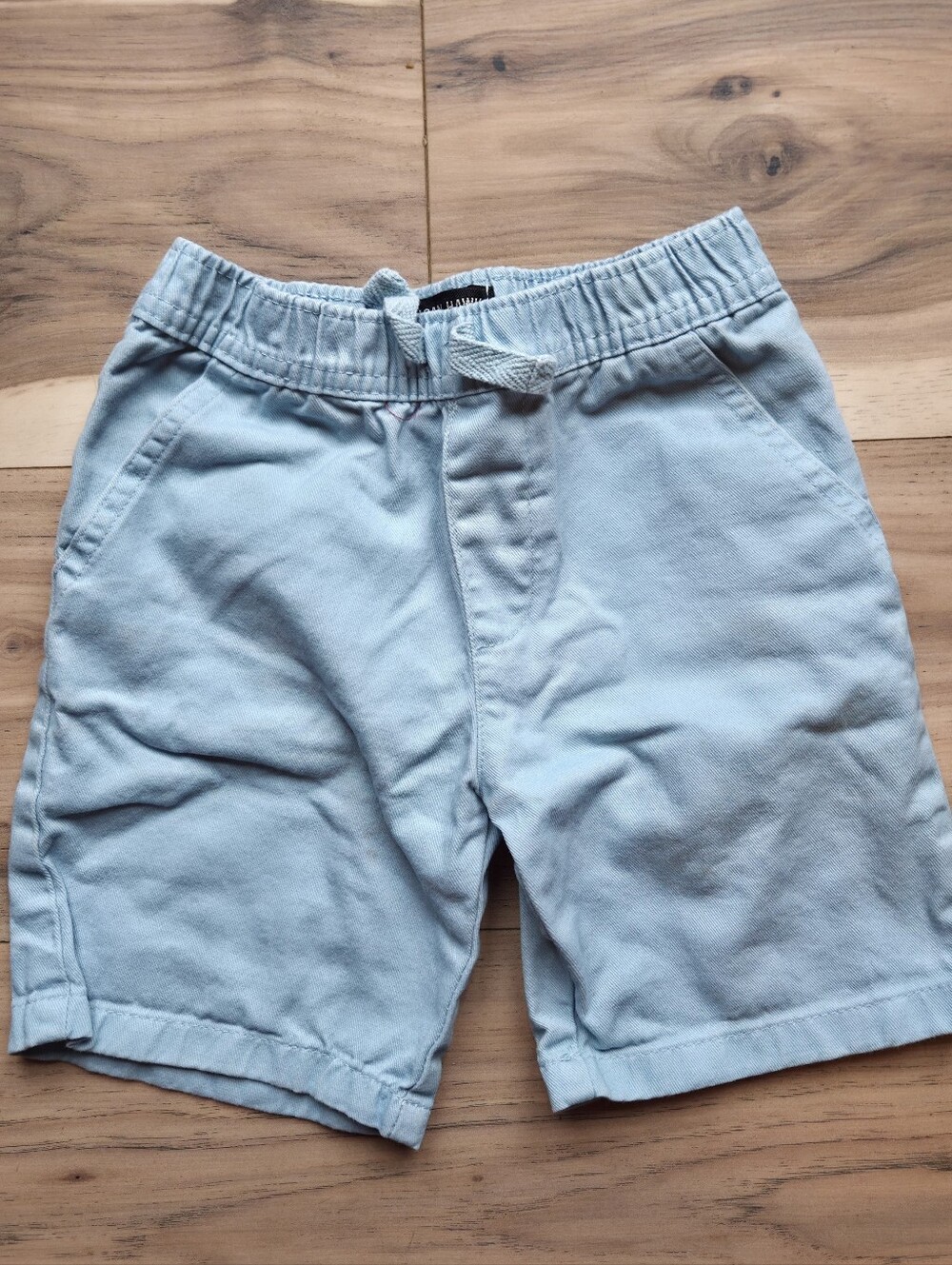 American Hawk Boys Pull-On Shorts Light Blue Drawstring Size 4T Casual Pants
